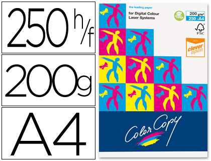 250h papel fotocopiadora Color Copy A4 200g/m² satinado